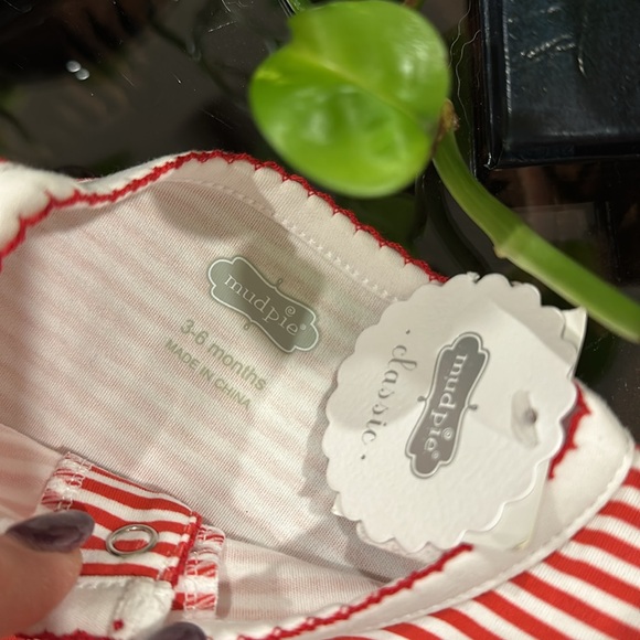 Santa Baby Onesie sleeper Christmas French knot cotton - Picture 5 of 12